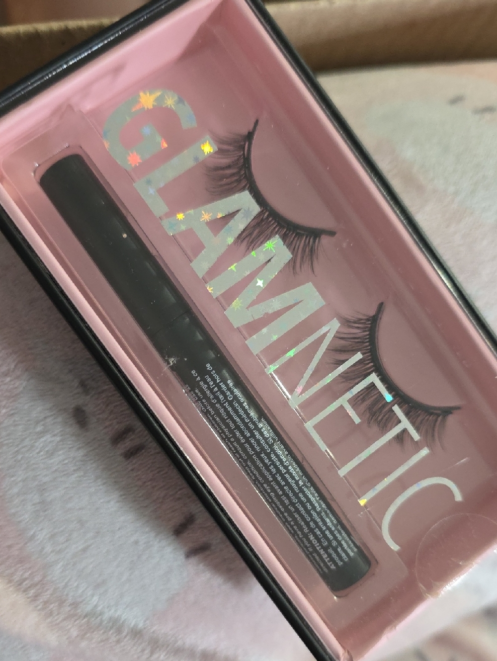 GLAMNETIC Black Magnetic Lashes & Eyeliner Set — Pink Case